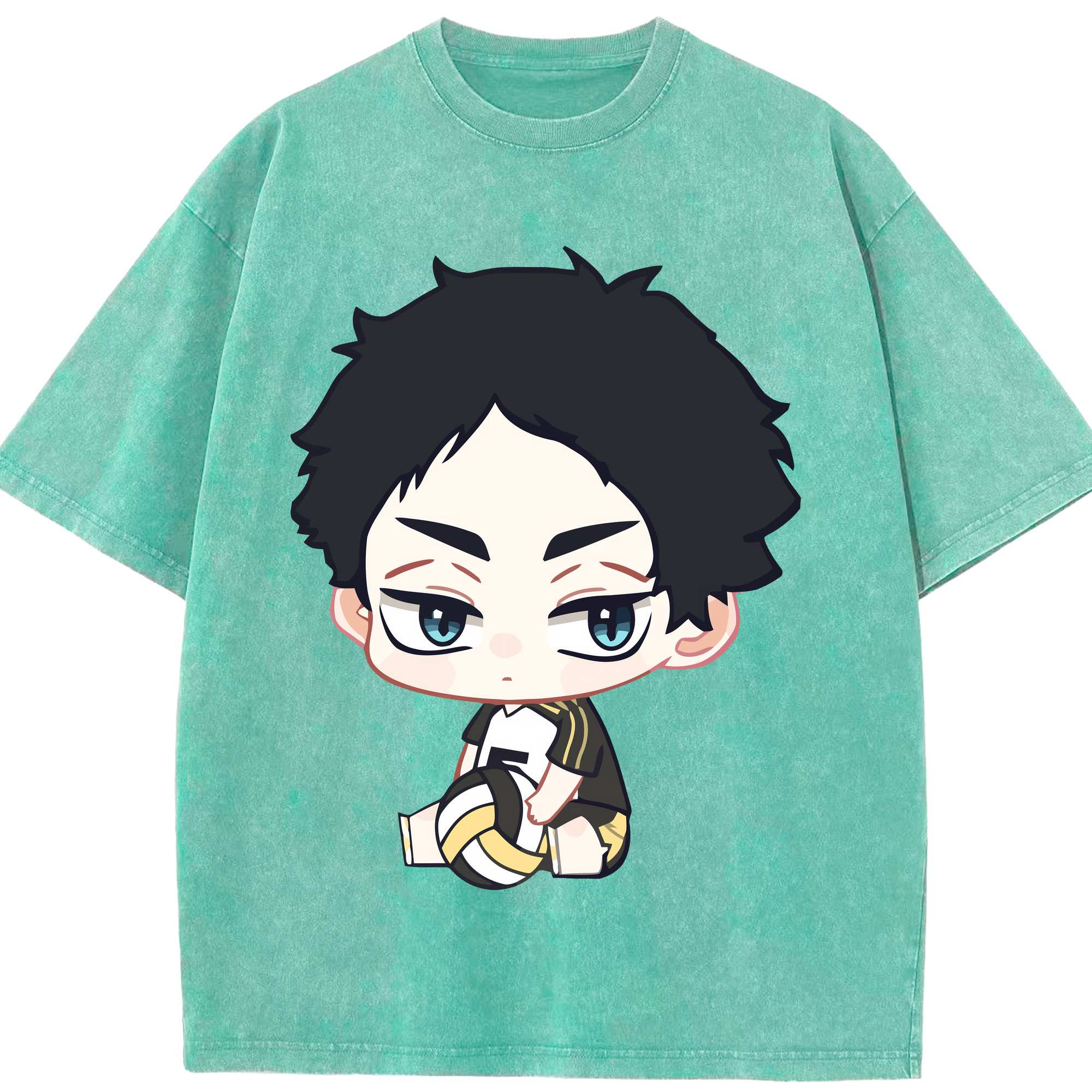 （画像用） ハイキュー!! Haikyu!! 綿100% ヴィンテージ風 半袖Tシャツ（フロントプリント）